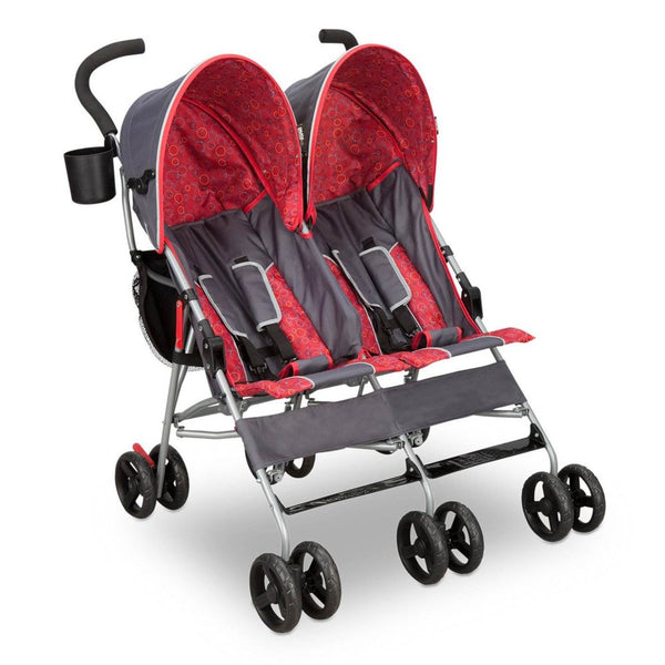 Professional title: " LX Double Convenience Stroller, Red & Gray - 35 Pound Capacity"