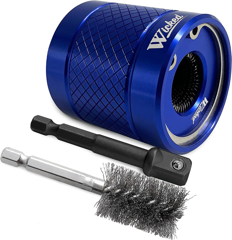WICKED 1’’ Copper Tube Pipe Cleaning Brush Kit; the Professional Plumber’S Tool Industrial “ALL METAL” Strength Heavy Duty Construction Grade with Replaceable Parts
