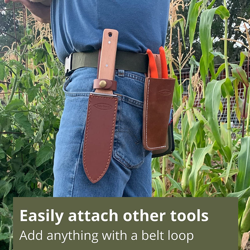 Truly Garden Garden Tool Belt Green-Tan XL