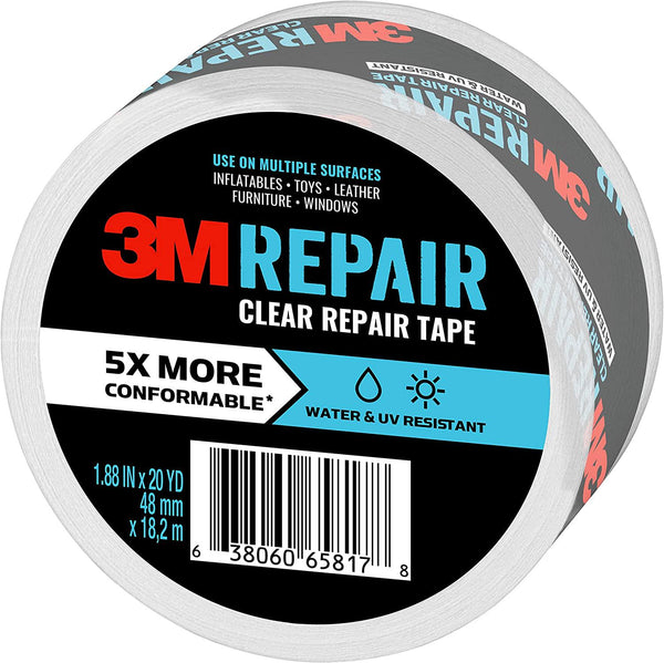 3M Clear Repair Tape, 1.88 inch by 20 Yards, 1 roll
