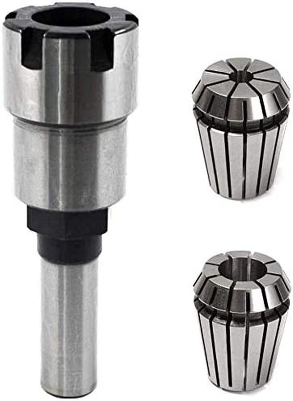 Yakamoz 1/2 Inch Shank Router Collet Extension Chuck Converter Adapter, Extends the Router Bit an Additional 2-1/4", Convert 1/2-Inch & 1/4-Inch Shank Bits