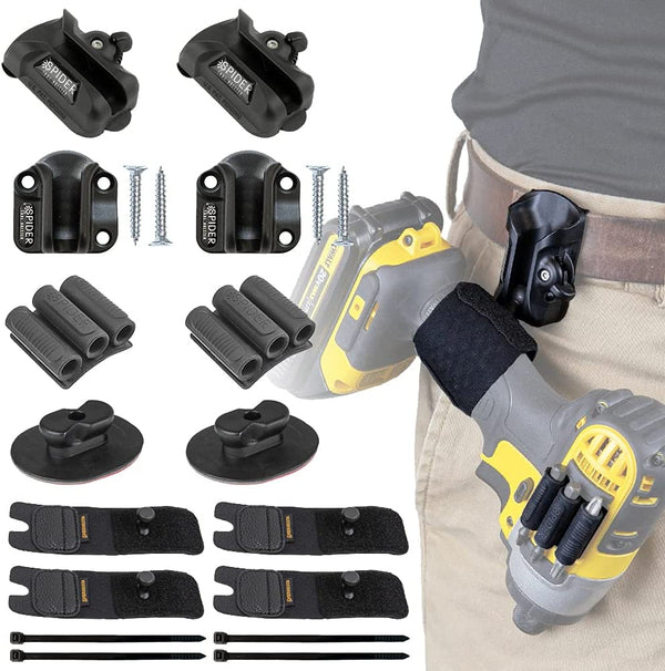 SPIDER Tool Holster Pro Tool Kit - 12 Piece Kit for Storing and Organizing Tools