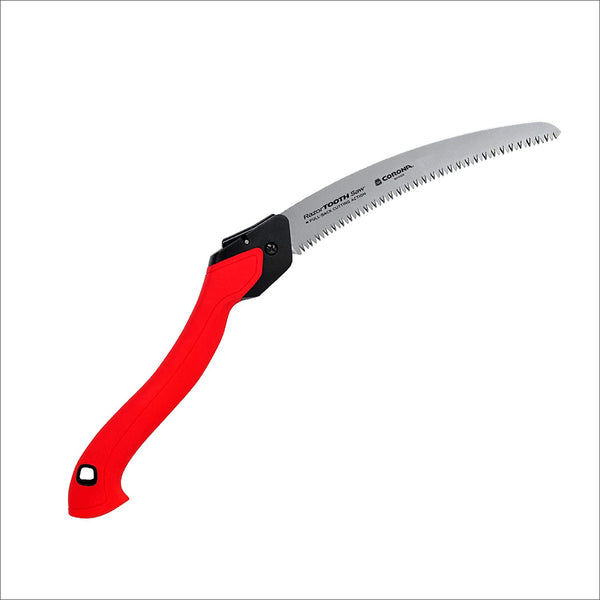 Corona Tools 10-Inch Razortooth Folding Pruning Designed for Single Use | Curved Blade Hand Saw | Cuts Branches up to 6" in Diameter | RS16150, Red