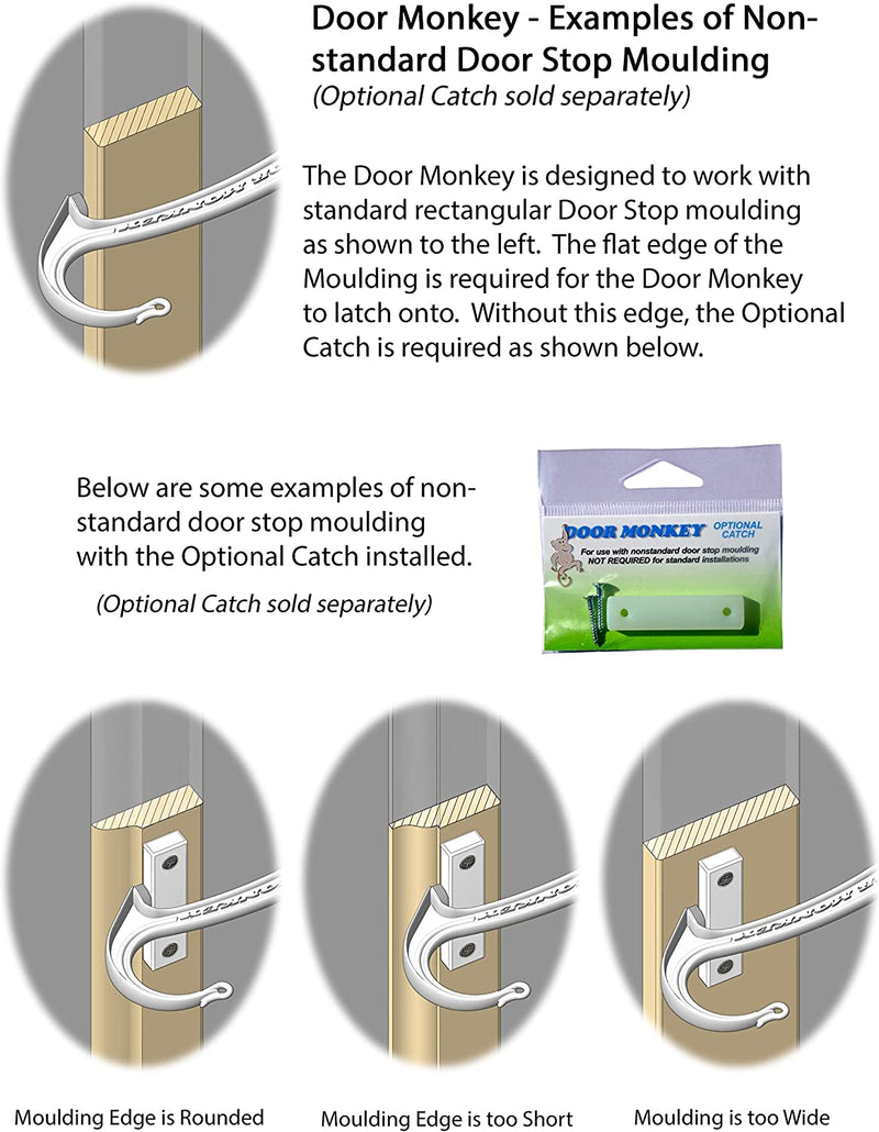 DOOR MONKEY Child Proof Door Lock & Pinch Guard - for Door Knobs & Lever Handles - Easy to Install - No Tools or Tape Required - Baby Safety Door Lock for Kids - Very Portable - Great for Dogs & Cats