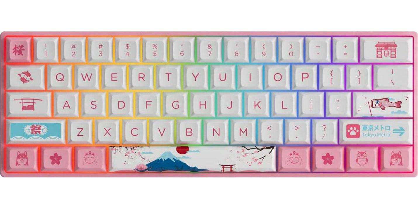 Akko World Tour Tokyo 3061S Hot-swappable Mechanical Keyboard with Linear  Switches, 60% 61-Key NKRO Backlit Programmable Board, Dye-sub OSA Profile