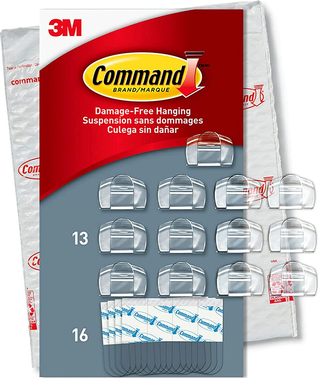 Command Wire Toggle Hook Value Pack Medium Clear 6-Hooks 17065CLR-6ES