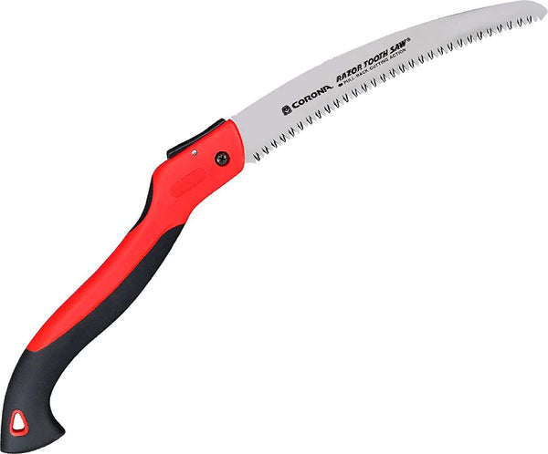 Corona Tools 10-Inch RazorTOOTH Folding Saw | Pruning Saw Designed for Single-Hand Use | Curved Blade Hand Saw | Cuts Branches Up to 6 in Diameter | RS 7265D