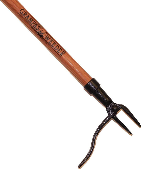 Grampa&#039;s Weeder - The Original Stand Up Weed Puller Tool with Long Handle - Made With Real Bamboo and 4-Claw Steel Head Design - Easily Remove Weeds Without Bending, Pulling, or Kneeling.