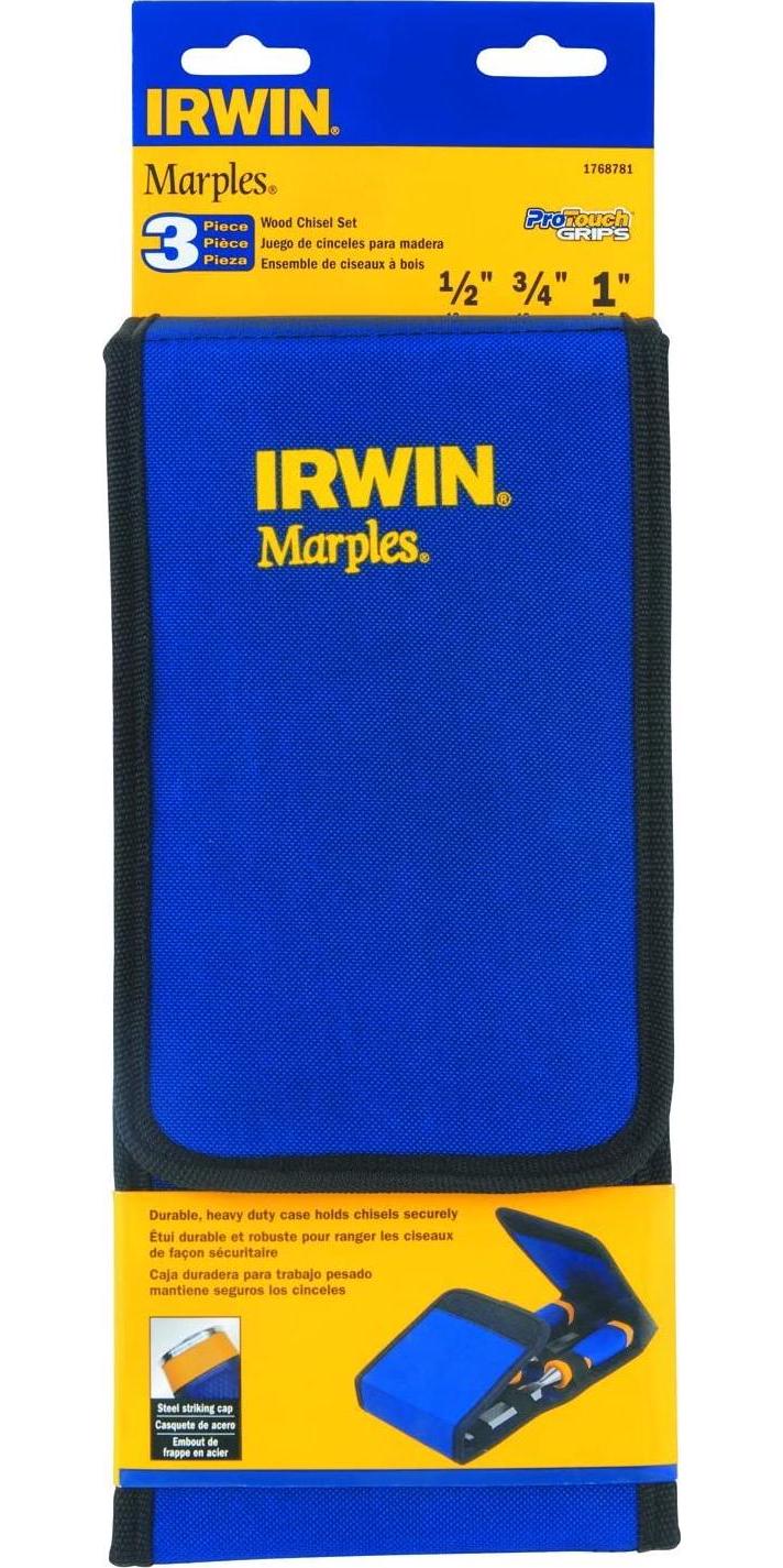 IRWIN Marples Construction Chisel Set with Wallet, 3 Piece, 1768781