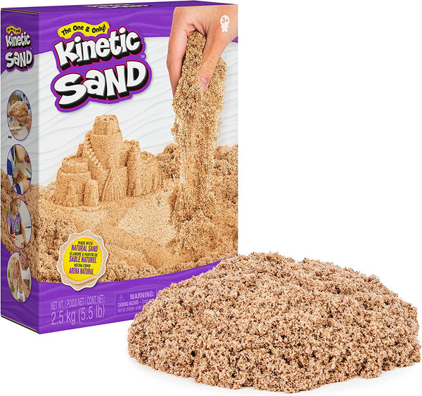 Kinetic Sand, 2.5kg (5.5lb) of All-Natural Brown Sensory Toys Play Sand for Mixing, Molding and Creating