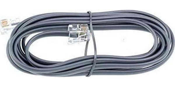 RJ11 6P4C Modular Telephone Extension Cable Phone Cord Line Wire (7 Feet, Grey)