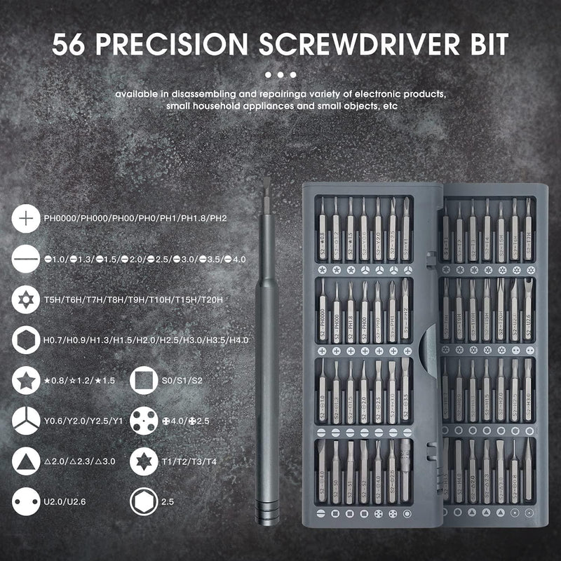 STORMHERO Precision Screwdriver Set (57-in-1) with Magnetic Head Screwdriver Tool Pop-Up Storage Box for Computer, Laptop Repair Screwdriver Tool Kit Set
