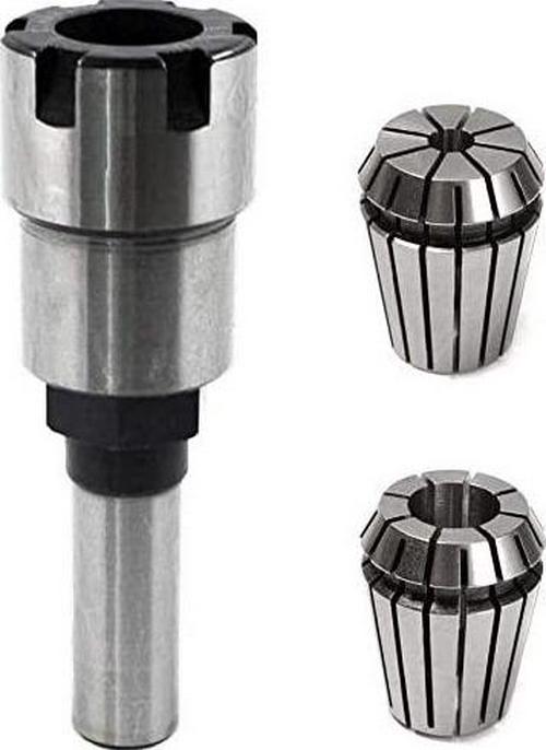 Yakamoz 1/2 Inch Shank Router Collet Extension Chuck Converter Adapter, Extends The Router Bit an Additional 2-1/4 , Convert 1/2-Inch and 1/4-Inch Shank Bits