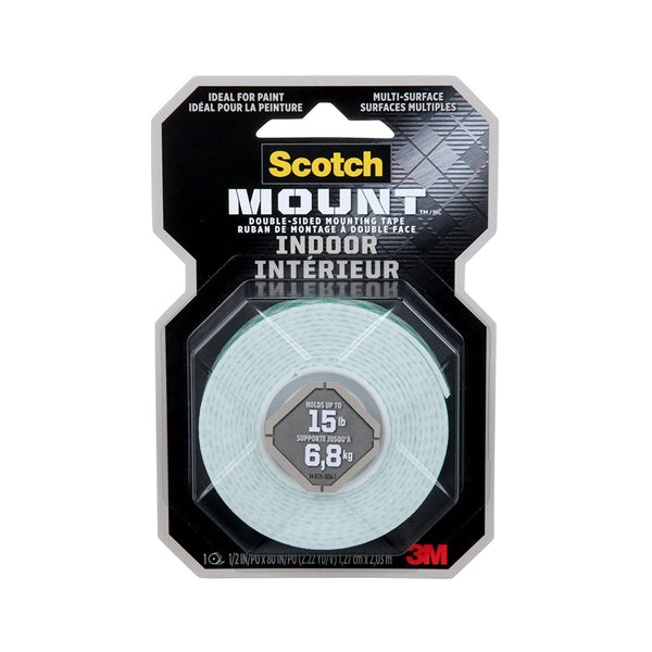 -Mount Indoor Double-Sided Mounting Tape 110H, 1.27Cm X 2.03M