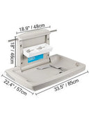 BENTISM Baby Changing Station, Wall Mounted Baby Changing Table, Diapers Commercial Gray