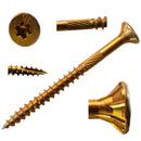 (5 Lb) Big Timber 5YTX8112 8 X 1-1/2-Inch Gold Star Flat Head Screws Approx. 990