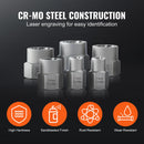 BENTISM Bolt Extractor Set, 29 PCS Impact Bolt & Nut Remover Set, 6Mm to 10Mm, 13/32" to 3/4", CR-MO Steel Extraction Socket Set with Storage Case, for Removing Damaged, Frozen, Rusted