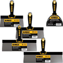 DEWALT Stainless Steel Taping Knife 4-Pack + FREE BONUS 6" Soft Grip Putty Knife | 8/10/12/14" Blades, Soft Grip Handles | DXTT-3-171