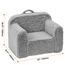 BENTISM Kids Armchair Kids Sofa Baby Sofa Chair with High-Density 25D Toddler Chair Sherpa Fabric Grey