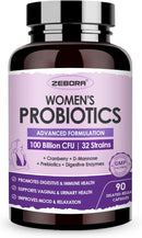 ZEBORA Probiotics for Women Digestive Health 90 Capsules