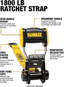 DEWALT DXBC18004 Black/Yellow 1.25" X 12' Ratchet Tie down Straps - Light-Weight Cargo Hauling (1800 Lb Break Strength), 4 Pack