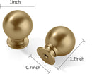 10 Pack 1 Inch Vintage Ball Brushed Brass Cabinet Knobs Kitchen Cabinet Hardware Brushed Gold Drawer Knobs Pulls for Drawers.
