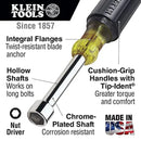 1/4-Inch Tip Nut Driver with 3-Inch Hollow Shaft and Cushion Grip Handle Klein Tools 630-1/4
