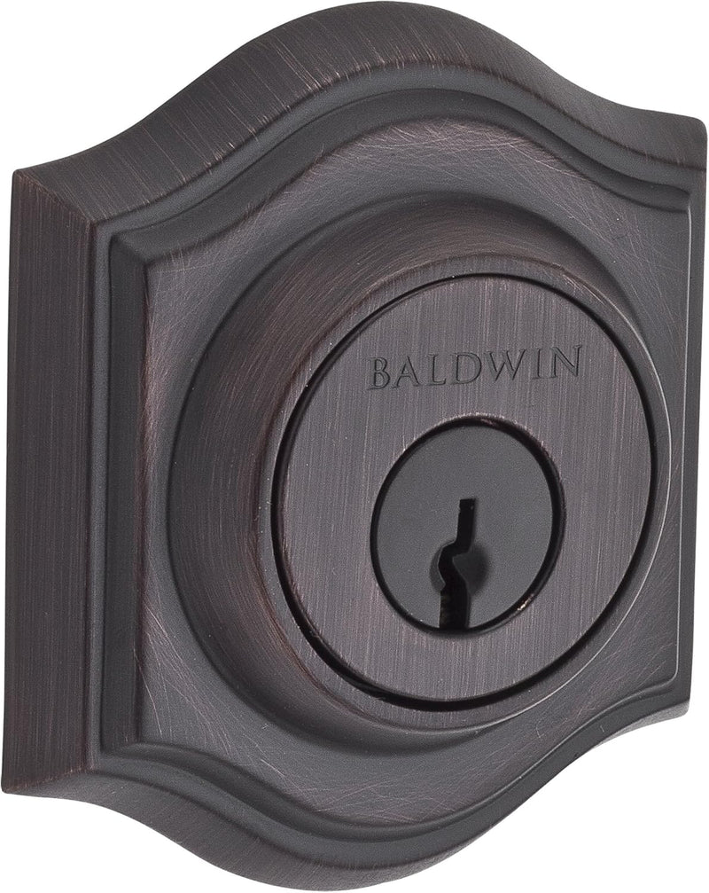 Baldwin Reserve 9BR3850-010 Traditional Arch Low Profile Double Cylinder Deadbolt in Venetian Bronze