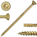 #10 X 4" Saberdrive Tan XL1500 Coated Exterior Star Drive Multi-Purpose Deck Screws 25 LB, Approx. 1196 Pieces