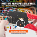 BENTISM Crimping Tool, AWG22-10 Heat Shrink/Nylon/Insulated Terminal Crimper, Labor-Saving Ratcheting Wire Crimp Pliers with a Pair of Gloves, a Wire Stripping Pliers, 210 Pcs Heat Shrink Tubes