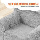 BENTISM Kids Armchair Kids Sofa Baby Sofa Chair with High-Density 25D Toddler Chair Sherpa Fabric Grey