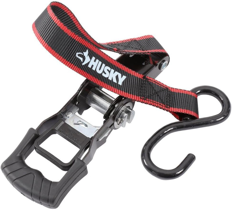 Husky 12 FT X 1 in Ratchet Tie-Downs 4 Pack by Husky