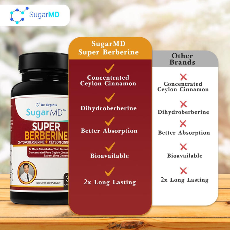 Sugarmd Super Berberine Supplement – 250Mg Glucovatage Dihydroberberi