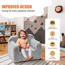 BENTISM Kids Armchair Kids Sofa Baby Sofa Chair with High-Density 25D Toddler Chair Sherpa Fabric Grey