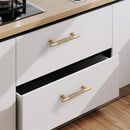 10 Pack Knurled Cabinet Pulls 3.75 Inch Champagne Bronze Kitchen Cabinet Handles Cabinet Hardware Kitchen Handles for Cabinets Brass Drawer Pulls T Bar Drawer Handle