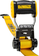 DEWALT DXBC18004 Black/Yellow 1.25" X 12' Ratchet Tie down Straps - Light-Weight Cargo Hauling (1800 Lb Break Strength), 4 Pack