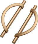 10 Pack 5 Inch Champagne Bronze Kitchen Cabinet Handles Half Moon Cabinet Pulls Kitchen Handles for Cabinets Cabinet Hardware Champagne Drawer Pulls Dresser Handle