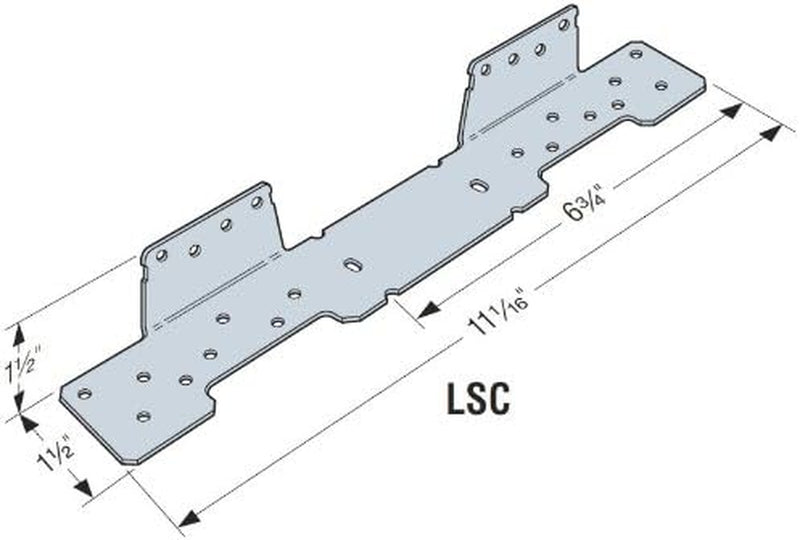 Simpson Strong-Tie Connector 11-1/16" L X 1-1/2" H 18 Ga Zmax