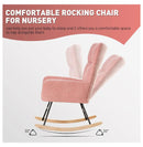 Exlonjet Rocking Chair for Nursery, Modern Glider Rocker with High Backrest Armchair, Comfy Upholstered Accent Reading Chair for Nursery Living Room Bedroom Office ()