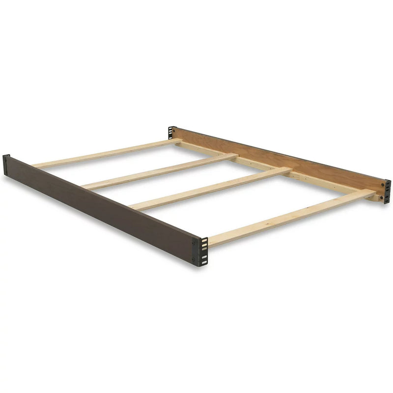 Full Size Wood Bed Rails W0070, Textured Cocoa