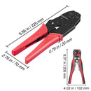 BENTISM Crimping Tool, AWG22-10 Heat Shrink/Nylon/Insulated Terminal Crimper, Labor-Saving Ratcheting Wire Crimp Pliers with a Pair of Gloves, a Wire Stripping Pliers, 210 Pcs Heat Shrink Tubes