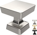 10 Pack 1.2 Inch Brushed Satin Nickel Cabinet Knobs Kitchen Cabinet Knobs Square Cabinet Knobs Zinc Cabinet Hardware Drawer Knobs Dresser Knobs Kitchen Knobs for Cabinets