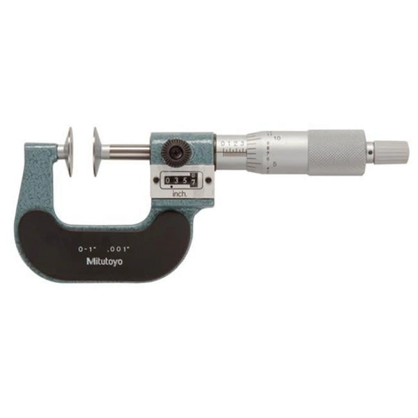 Mitutoyo Digital Disk Micrometer,0-1 In,0.001 in 223-125