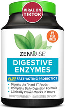 Zenwise Health Digestive Enzymes Probiotic Multi Enzymes 180 Count
