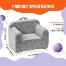 BENTISM Kids Armchair Kids Sofa Baby Sofa Chair with High-Density 25D Toddler Chair Sherpa Fabric Grey