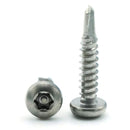 (100 Pcs) 1/4" X 1 Self-Drilling Security Screws/Pin-In 6 Lobe/Pan Head / 18-8 Stainless Steel (Quantity: 100)