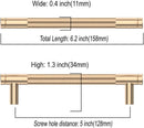 10 Pack Knurled Cabinet Pulls 5 Inch Brushed Brass Kitchen Cabinet Handles Cabinet Hardware Kitchen Handles for Cabinets Gold Drawer Pulls T Bar Drawer Handle