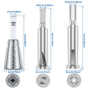 OKYMOTOR 3Pcs Wire Twister Tool for Drill, 3 Way/ 5 Way Wire Stripper and Electrical Wire Twister Tool 6Mm Hex Shank Cable Twisting Tool Wire Nut Twisting and Wire Stripping Bit Tool