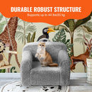 BENTISM Kids Armchair Kids Sofa Baby Sofa Chair with High-Density 25D Toddler Chair Sherpa Fabric Grey