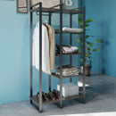 ZINUS Brock Etagere Bookcase with Hanging Storage / 4-Shelf Bookcase / Metal Fra